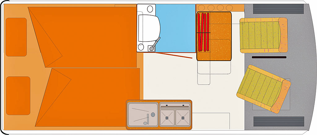 reisemobil tango grundriss doppelbett